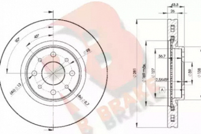 R BRAKE 78rbd25546 -  Тормозной диск